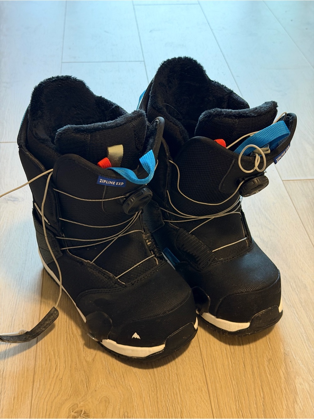 Burton Step On Kids Black Snowboard Boots with Blue Trim
